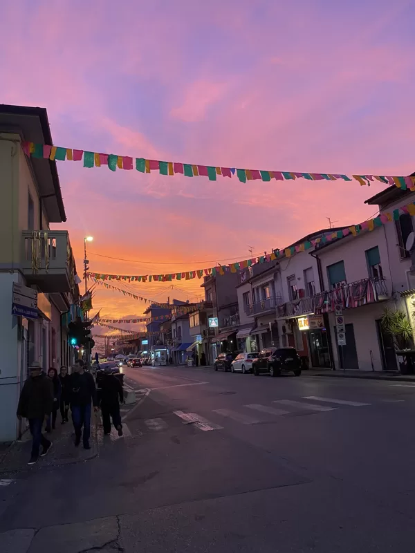 Sunset in Viareggio, Italy 2020